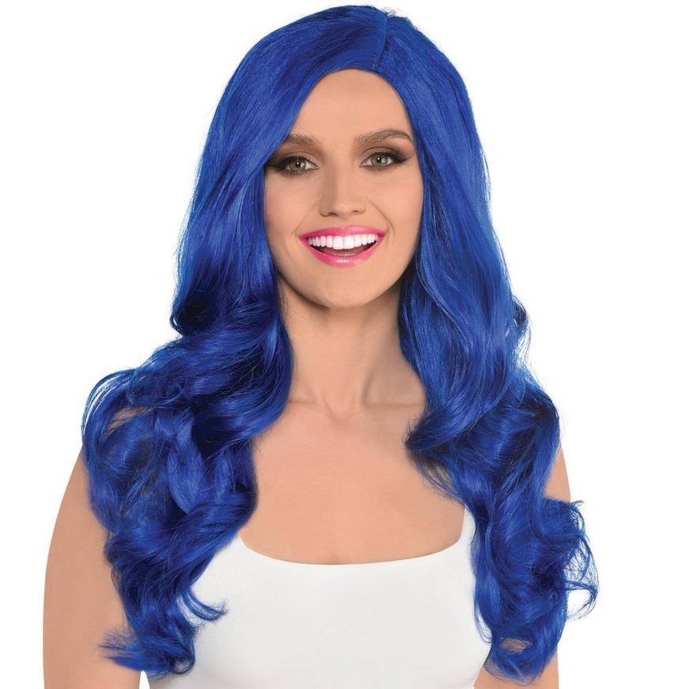 Long blue wig